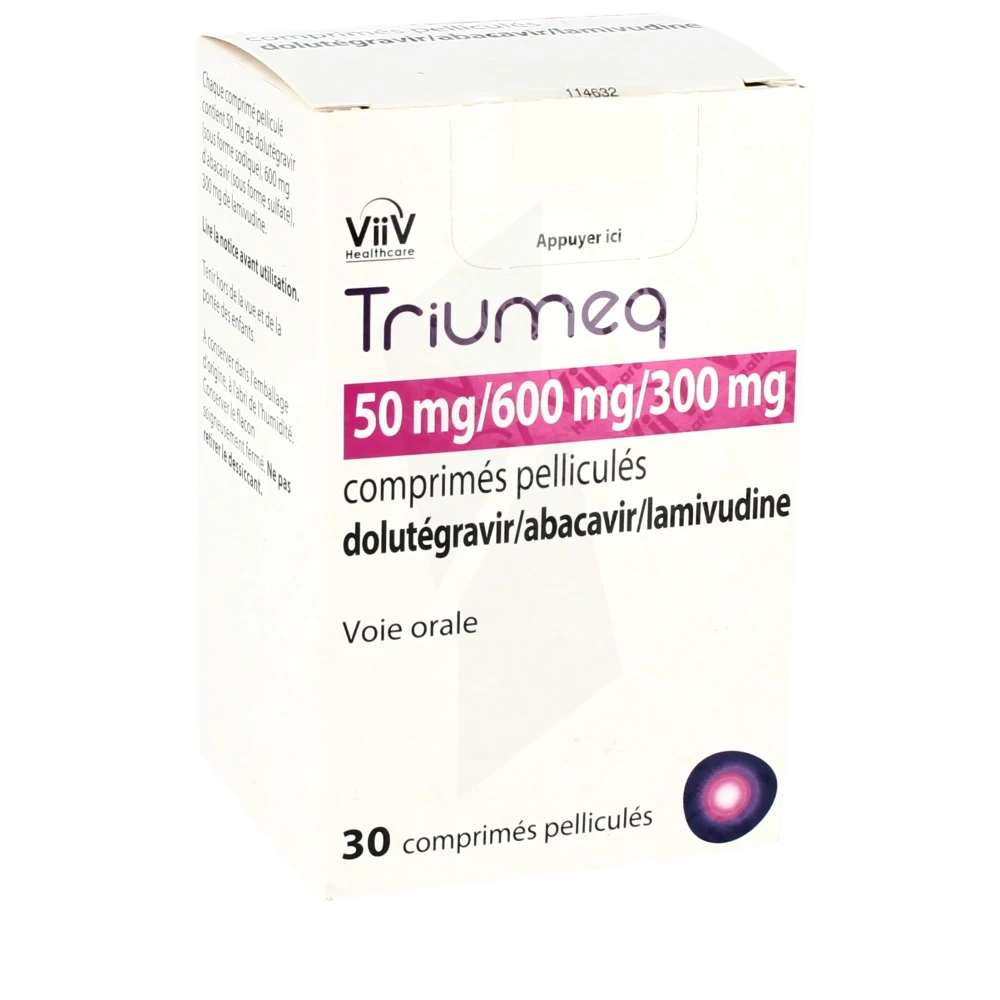 Triumeq 50 Mg/600 Mg/300 Mg, Comprimé Pelliculé