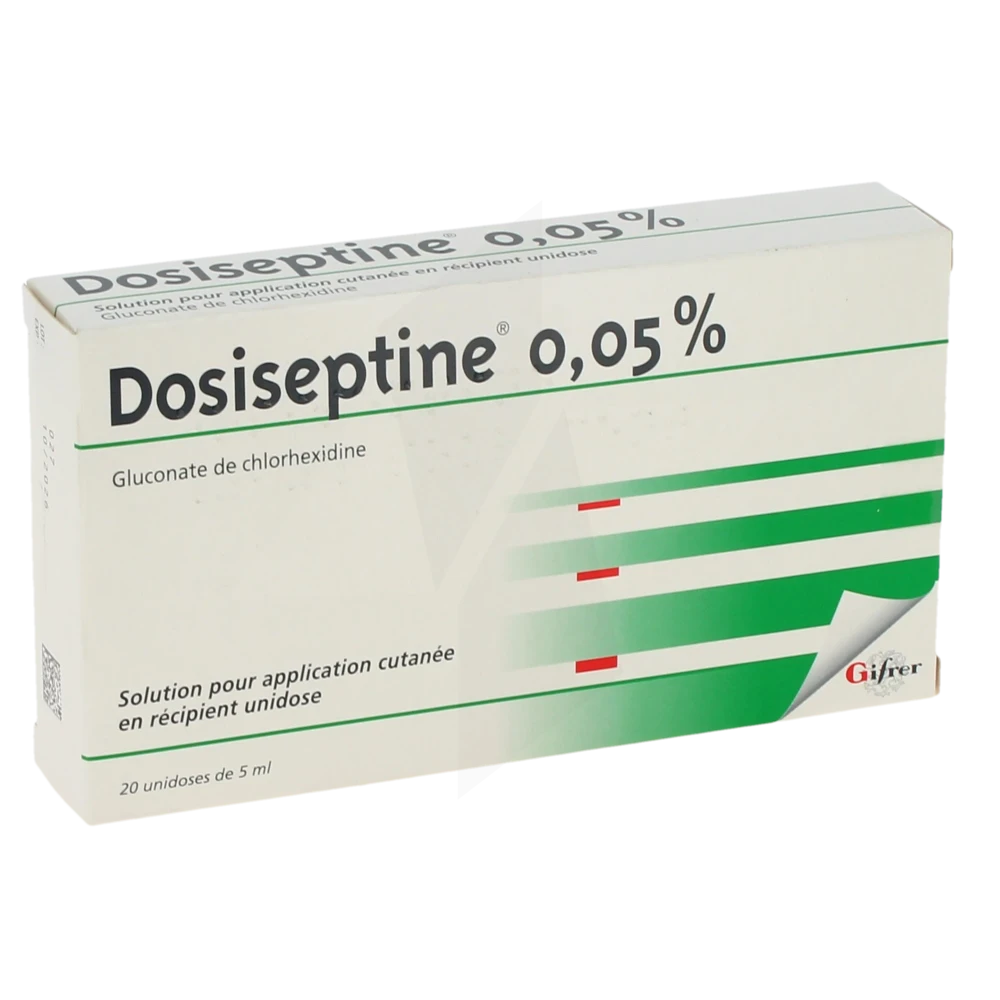Dosiseptine 0,05 Pour Cent, Solution Pour Application Cutanée En Récipient Unidose