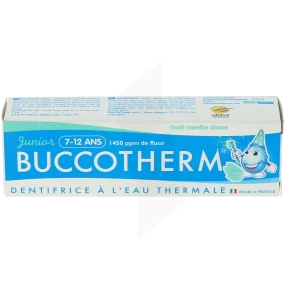 Buccotherm Gel Dentifrice Junior 7/12 Ans Goût Menthe Douce Tube 50ml