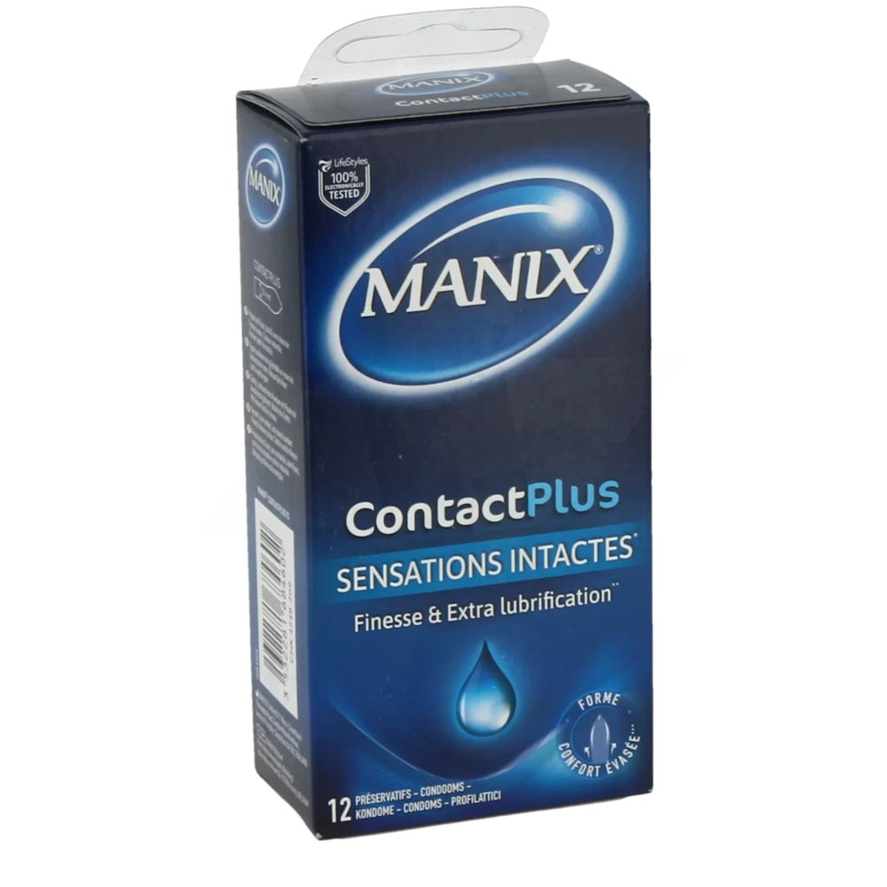 Manix Contact Plus Préservatifs Lubrifiés B/12