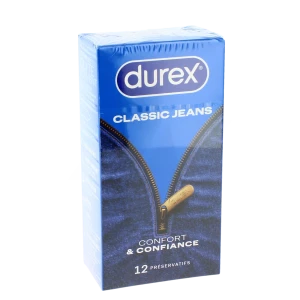 Durex Classic Jeans Préservatif Lubrifié Etui/12