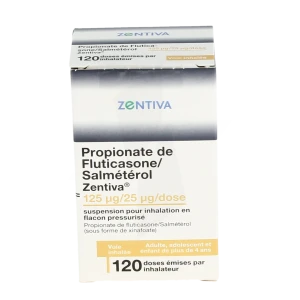 Propionate De Fluticasone/salmeterol Zentiva 125 Microgrammes/25 Microgrammes/dose, Suspension Pour Inhalation En Flacon Pressurisé