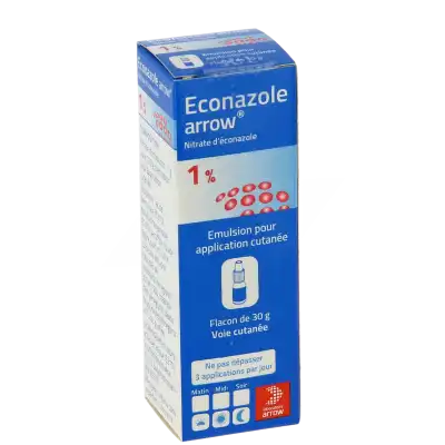 ECONAZOLE ARROW 1 % Emuls appl cut Fl/30g