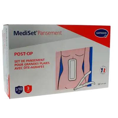 Mediset Post-op Set Pansement Grandes Plaies Avec Ote-agrafes Boîte De 3 à TOULOUSE