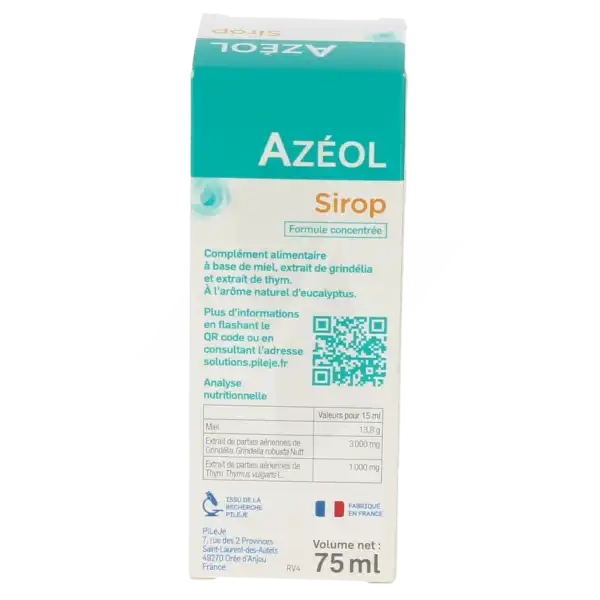 Pileje Azéol Sirop Flacon De 75ml