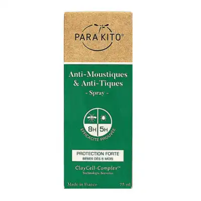 Para'kito Anti-moustiques & Anti-tiques Lot Protection Forte Spray/75ml à Cholet