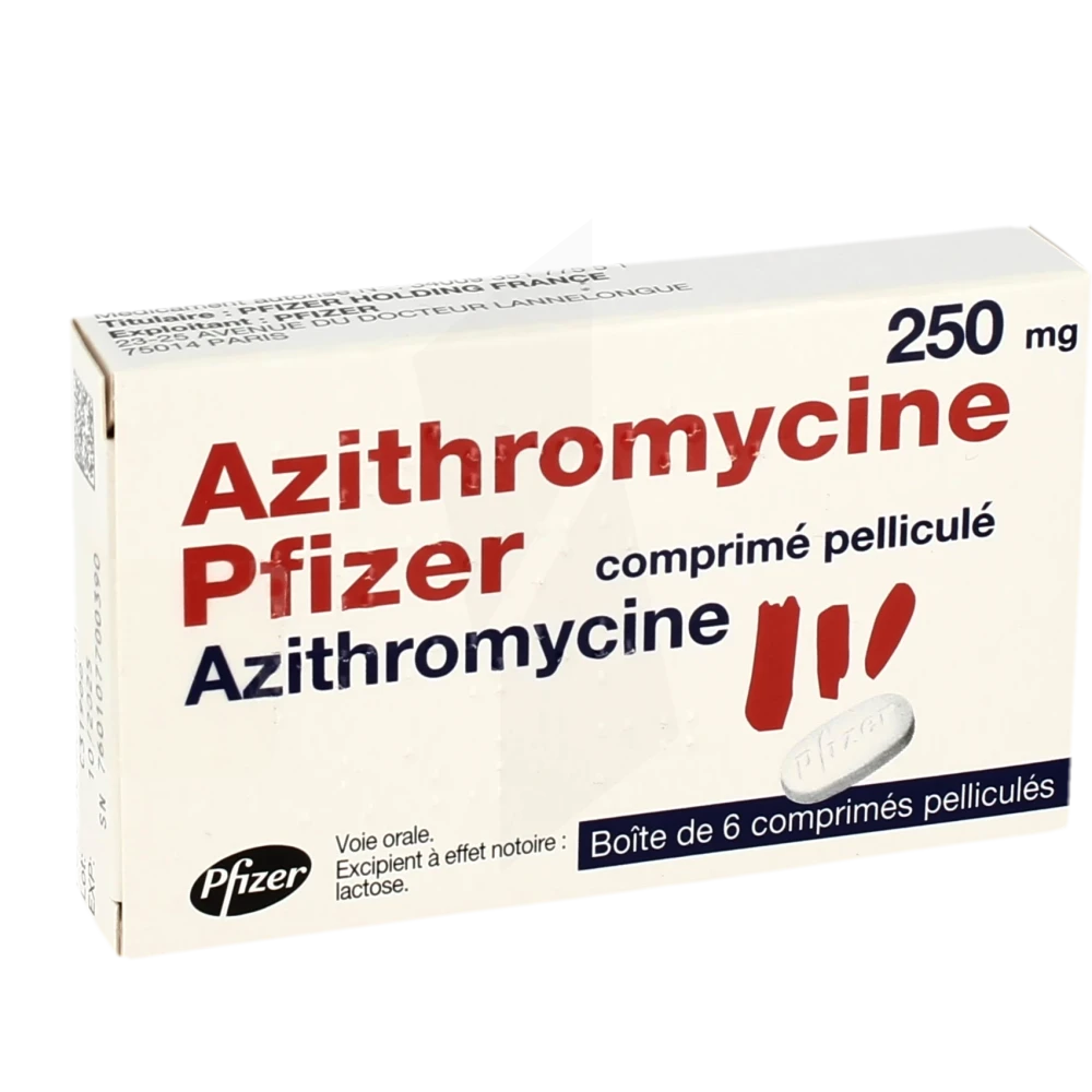 Azithromycine Pfizer 250 Mg, Comprimé Pelliculé