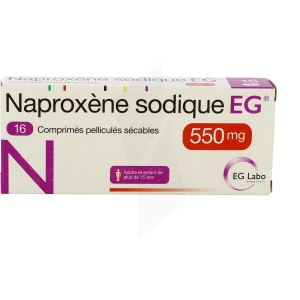 Naproxene Sodique Eg 550 Mg, Comprimé Pelliculé Sécable