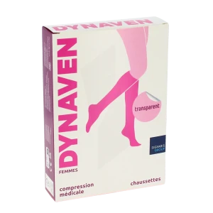 Dynaven Transparent Chaussettes  Femme Classe 2 Beige Clair Xsmall Normal