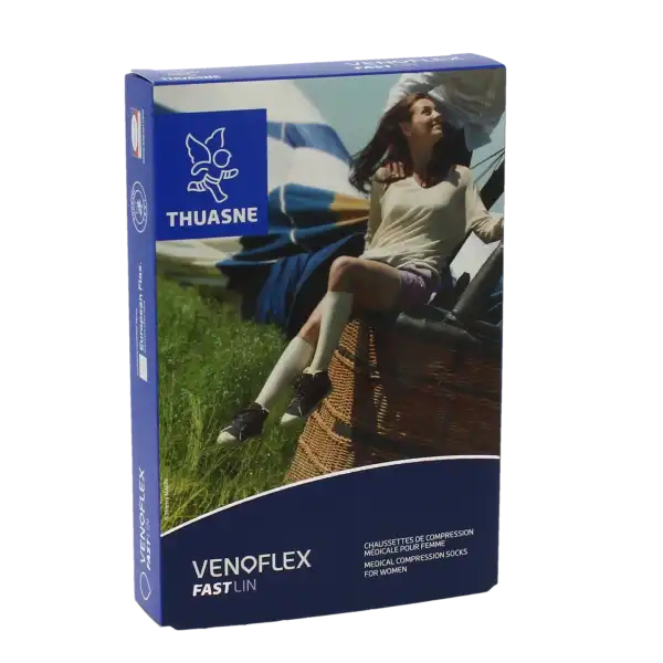 Venoflex Fast 2 Chaussette Lin Femme Naturel Taille 3l