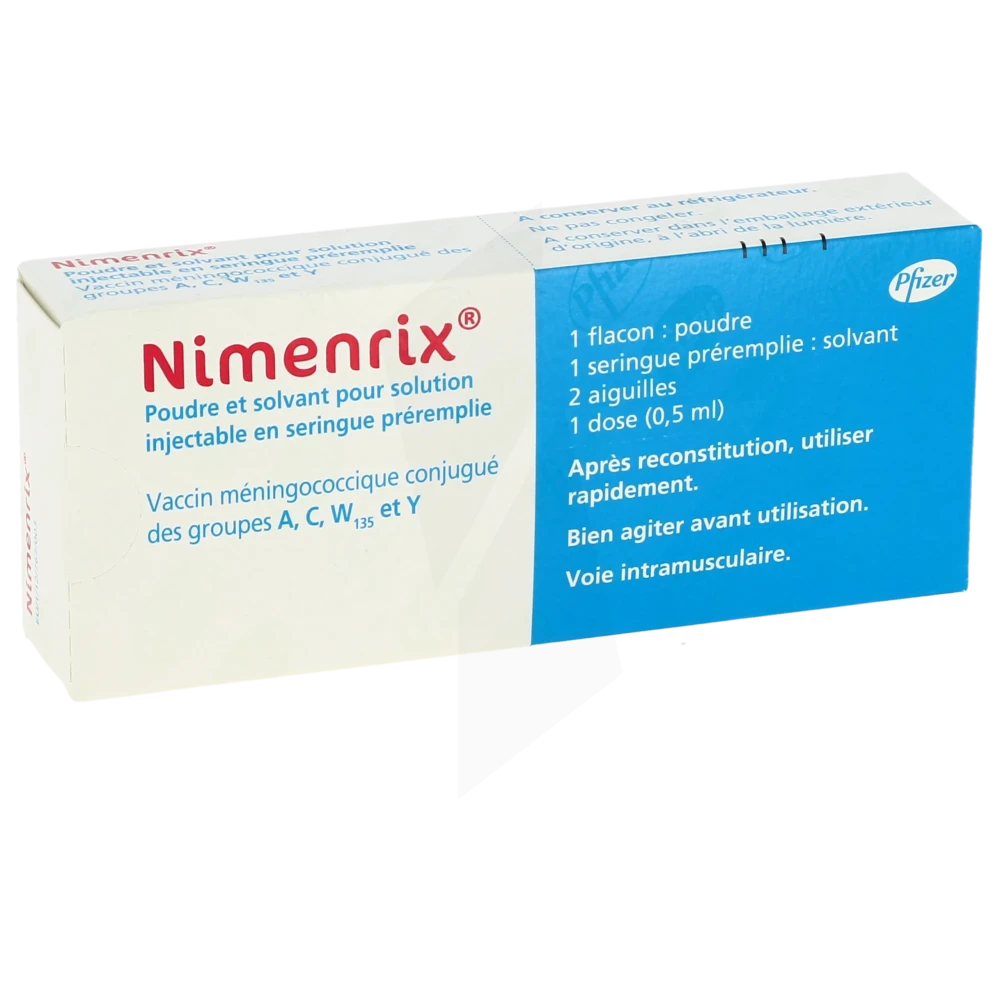 Nimenrix, Poudre Et Solvant Pour Solution Injectable. Vaccin Méningococcique Conjugué Des Groupes A, C, W135 Et Y