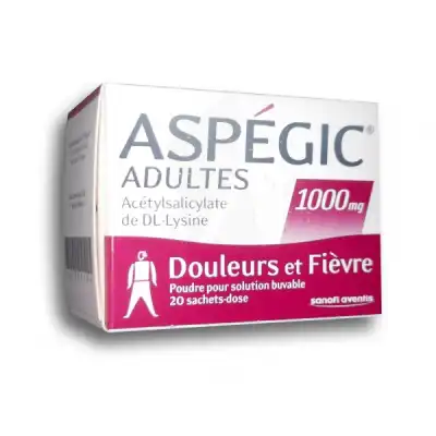 Aspegic Adultes 1000 Mg, Poudre Pour Solution Buvable En Sachet-dose 20 à VILLERS-LE-LAC