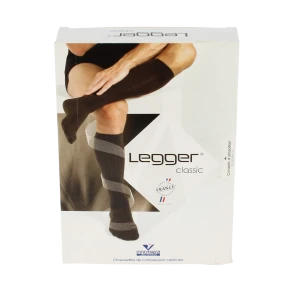 Legger® Classic Classe Ii Chaussettes Noir Taille 3 Normal Pied Fermé