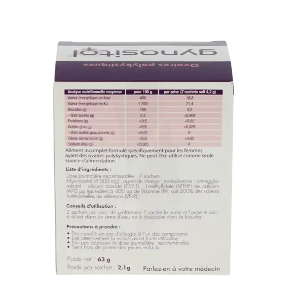 Gynositol Pdr Or 30sach/2,1g