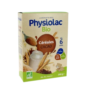 Physiolac Cereales Bio Farine Cacao B/200g