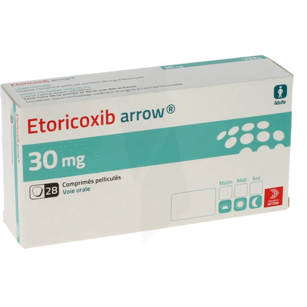 Etoricoxib Arrow 30 Mg, Comprimé Pelliculé