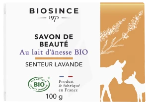 Biosince 1975 Savon De Beauté Lait D'Ânesse Bio Lavande 100g
