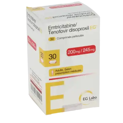 Emtricitabine/tenofovir Disoproxil Eg 200 Mg/245 Mg, Comprimé Pelliculé à LIVRON-SUR-DROME