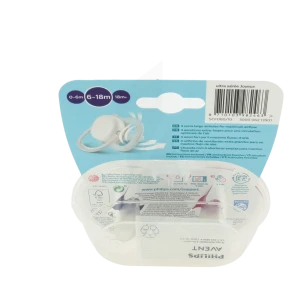 Avent Ultra Air Sucette Silicone 6-18mois Love Papa B/2