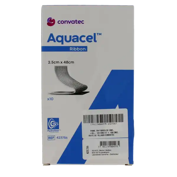 Aquacel Mèche Hydrofibre 2,5x48cm B/10