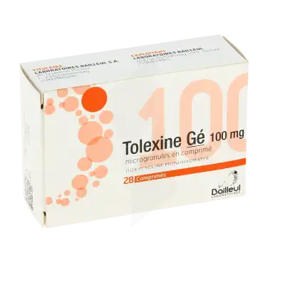 TOLEXINE 100 mg, microgranules en comprimé