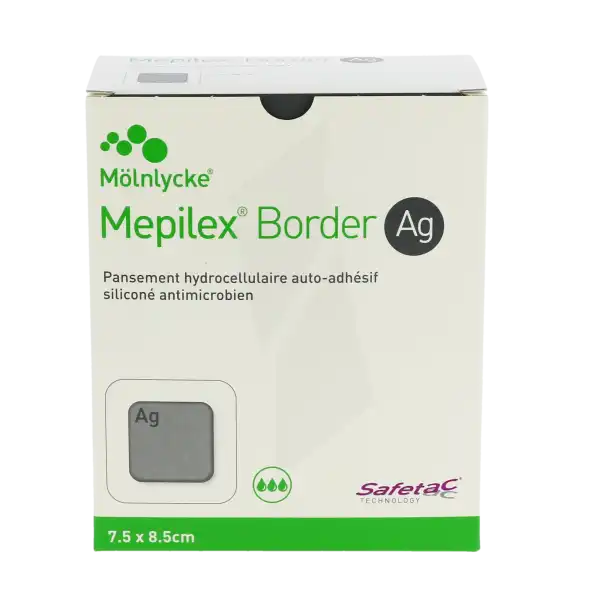 Mepilex Border Ag, 7,5 Cm X 8,5 Cm , Bt 16