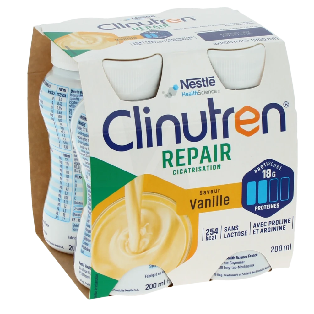 Clinutren Repair Nutriment Vanille 4 Bouteilles/200ml