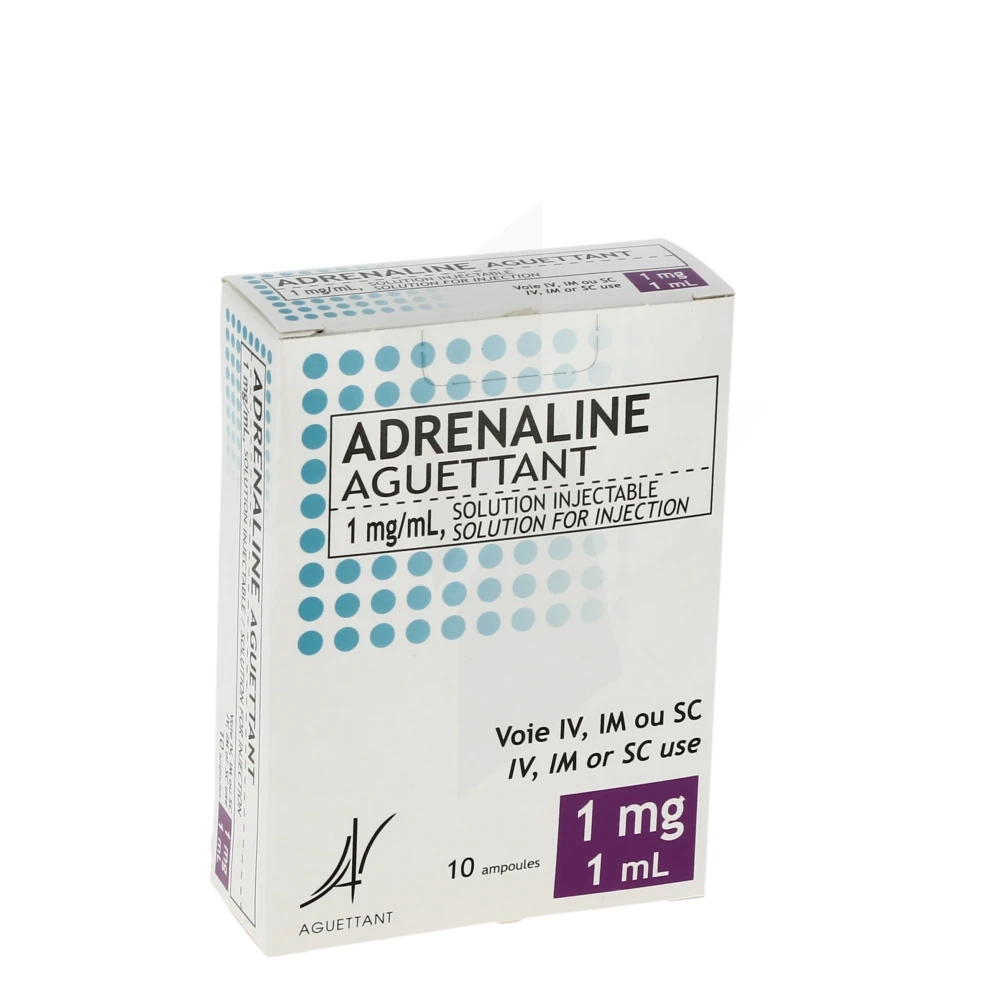 Adrenaline Aguettant 1 Mg/ml, Solution Injectable En Ampoule