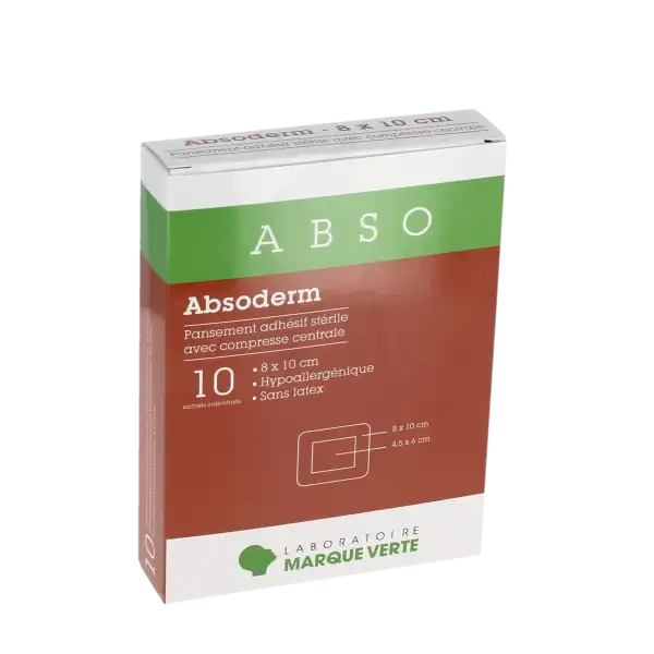 Absoderm Pansadhstérilcompcentabso 8x10cm  Bt10