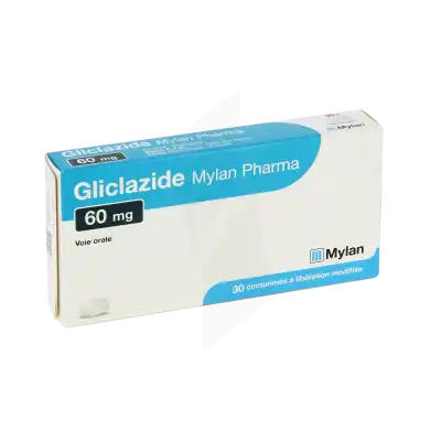 Gliclazide Mylan Pharma 60 Mg, Comprimé à Libération Modifiée à GRENOBLE