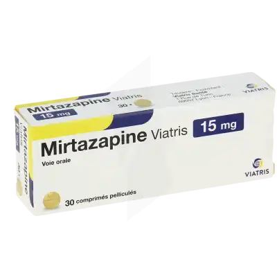 Mirtazapine Viatris 15 Mg, Comprimé Pelliculé à CUISERY