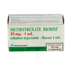 Methotrexate Biodim 25 Mg/1 Ml, Solution Injectable