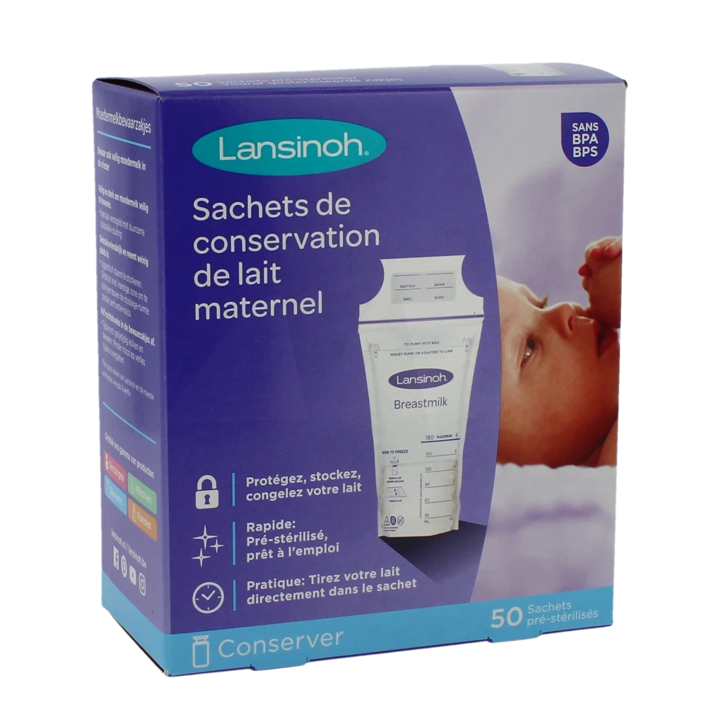 Lansinoh Sachet De Conservation Du Lait B/50
