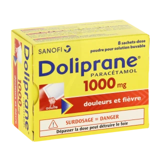 Doliprane 1000 Mg, Poudre Pour Solution Buvable En Sachet-dose