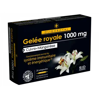 Sid Nutrition Oligoroyal Gelée Royale 1000 Mg Cuivre Manganèse _ 20 Ampoules De 10ml à Lavernose-Lacasse
