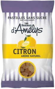 Les Douceurs D'amelys Pastilles Citron Sans Sucre Sachet/80g