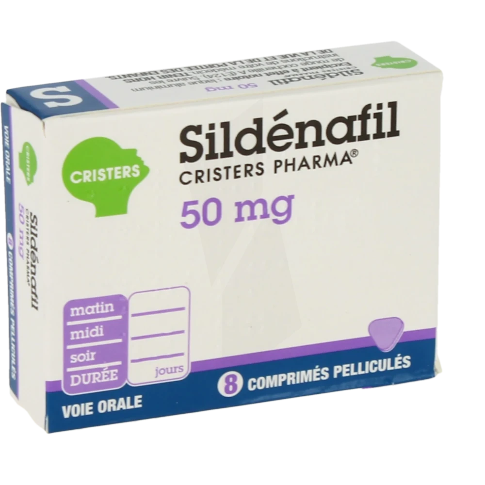 Sildenafil Cristers Pharma 50 Mg, Comprimé Pelliculé