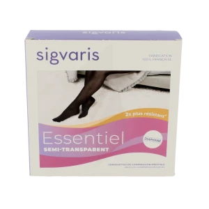 Sigvaris Essentiel Semi-transparent Chaussettes Po Femme Classe 2 Naturel Medium Normal