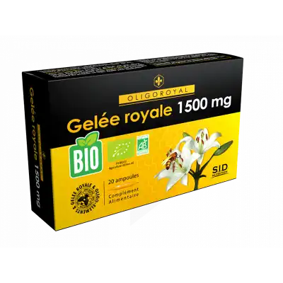 Sid Nutrition Oligoroyal Gelée Royale 1 500 Mg Bio _ 20 Ampoules De 15ml à Savenay
