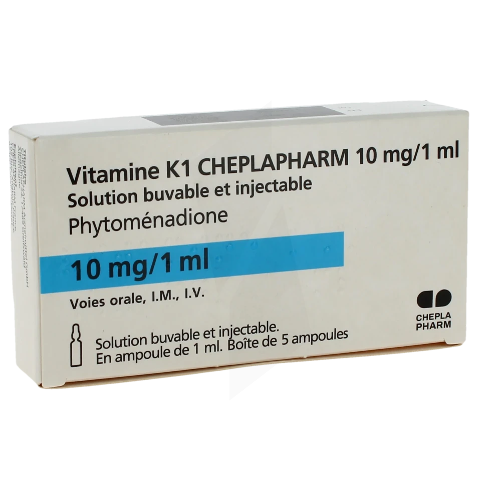 Vitamine K1 Cheplapharm 10 Mg/1 Ml, Solution Buvable Et Injectable