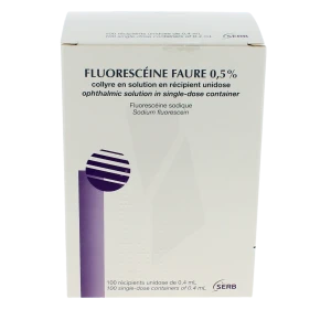 Fluoresceine Faure 0,5 Pour Cent, Collyre En Solution En Récipient Unidose