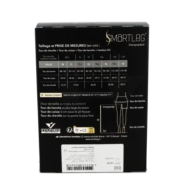 Smartleg® Transparent Classe Ii Collant Radieuse Soft Taille 1 Long Pied Fermé