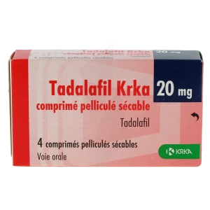 Tadalafil Krka 20 Mg, Comprimé Pelliculé Sécable