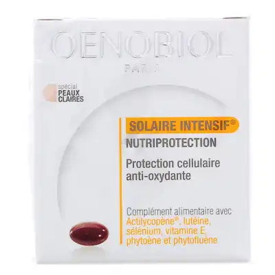 Oenobiol Solaire Intensif Nutriprotection Peaux Claires 30 Capsules à SEYNOD