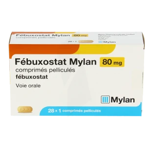 Febuxostat Mylan 80 Mg, Comprimé Pelliculé