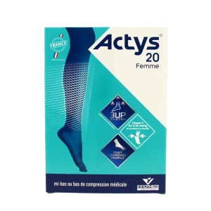 Actys 20 Bas Autofix Pf Femme Noir T1n