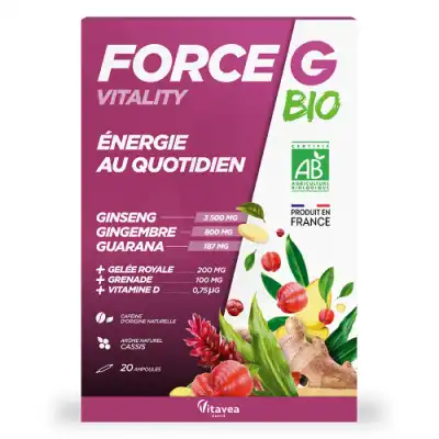 Nutrisanté Force G Vitality Bio Solution Buvable 20 Ampoules/10ml à TOULON