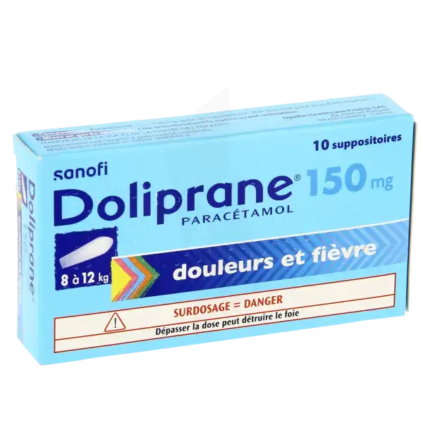 Doliprane 150 Mg, Suppositoire