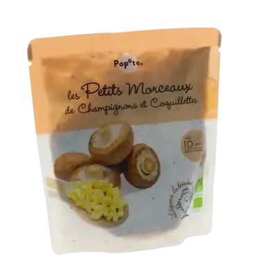 Popote Aliment Infant Les Petits Morceaux Champignons Coquillettes Gourde De 190 G à MARSEILLE