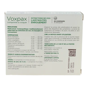 Voxpax, Comprimé à Croquer